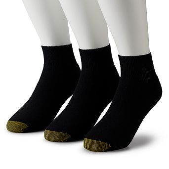 Men's GOLDTOE® 3-pack Non-Binding Quarter Socks