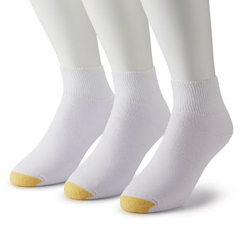 Men's GOLDTOE® 3-pack Non-Binding Quarter Socks