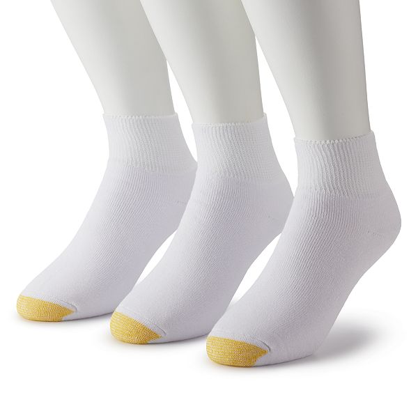Men's GOLDTOE® 3pack NonBinding Quarter Socks