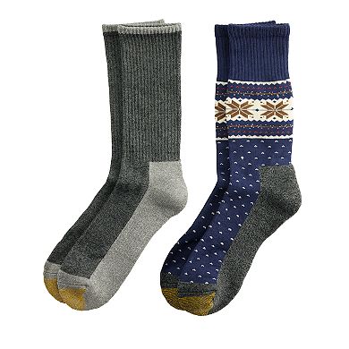 Men's GOLDTOE® 2-Pack Nordic Crew Socks