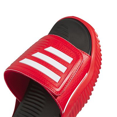 Mens deals red adidas slides