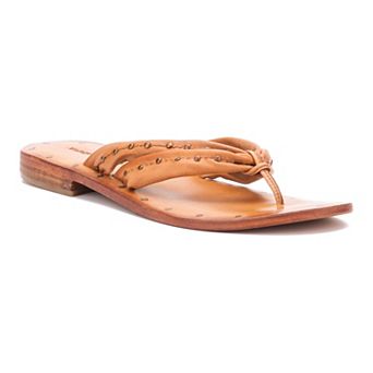 Vintage Foundry Co. Hera Women's Leather Flip Flop Sandals