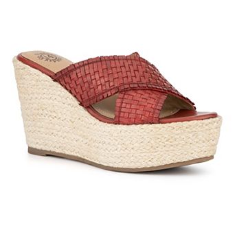 Vintage Foundry Co. Lorie Women's Leather Wedge Sandals