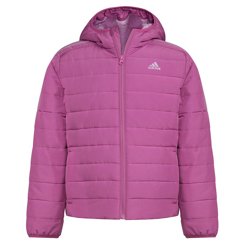 Girls 4-16 adidas Cozy 3S Puffer Jacket, Girls, Size: 4-5, Drk Purple