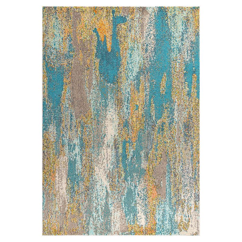 Contemporary Pop Modern Abstract Vintage Waterfall Area Rug