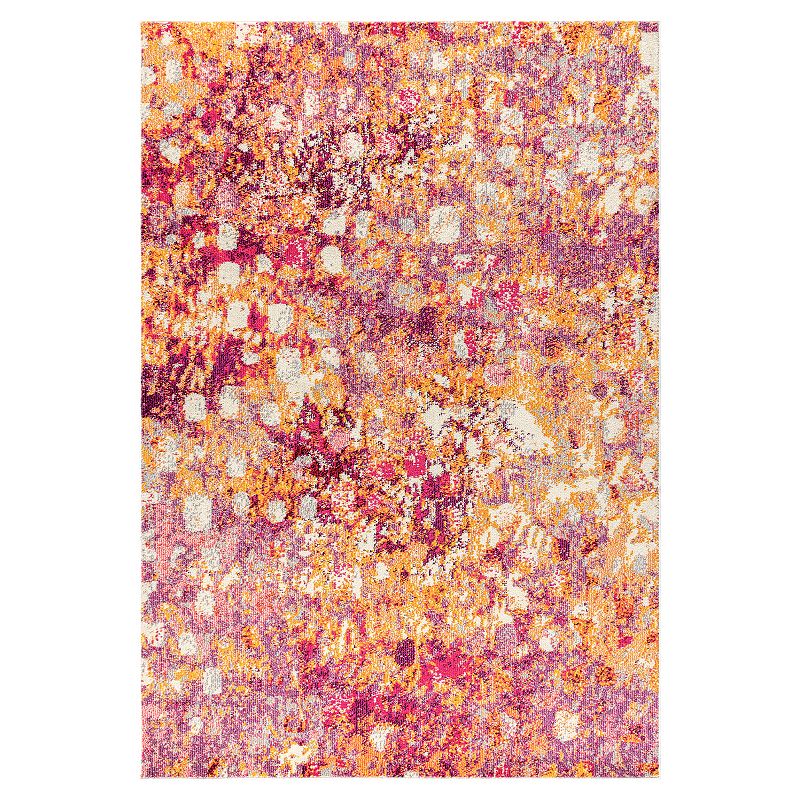 JONATHAN Y Contemporary Pop Rug, Pink, 8X10 Ft