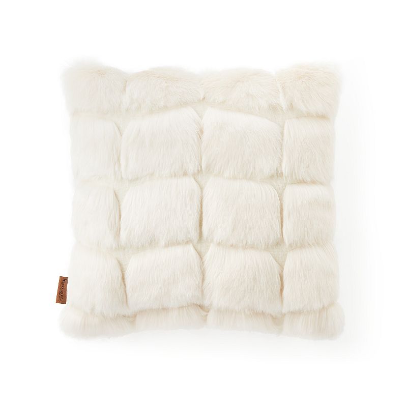 Koolaburra by UGG Amaya Faux Fur Throw Pillow, White, 20X20