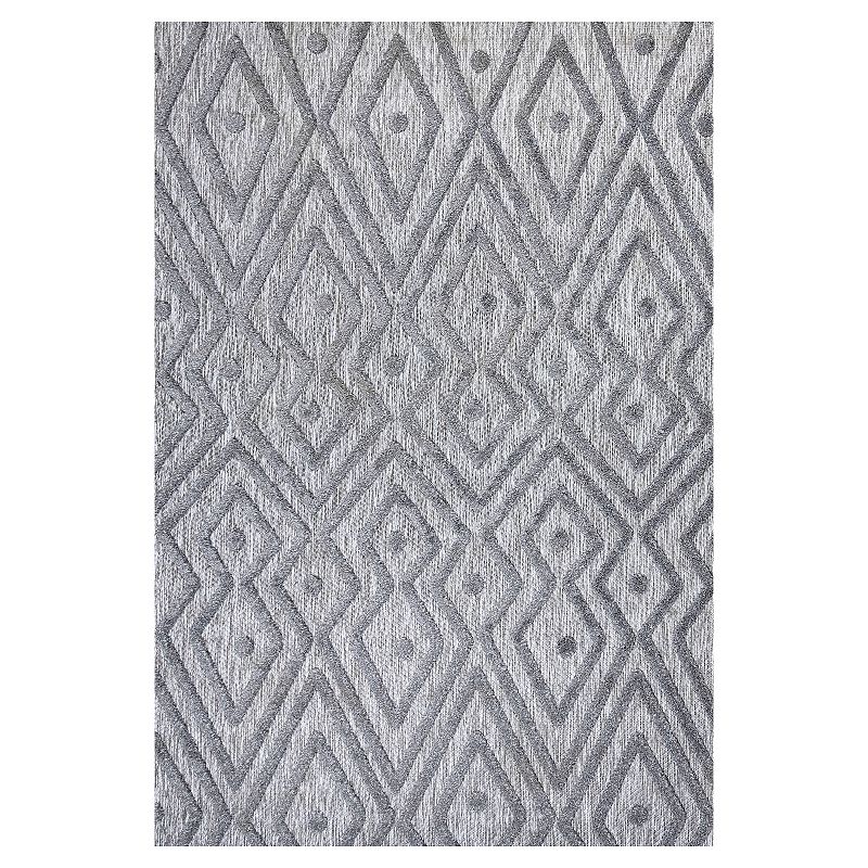 JONATHAN Y Balansat Morroccan Rug, Grey, 5X8 Ft