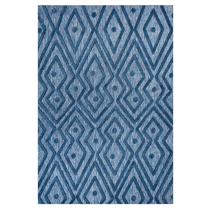 JONATHAN Y Balansat Morroccan Rug, Blue, 5X8 Ft