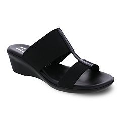 Kohls black fashion wedge sandals