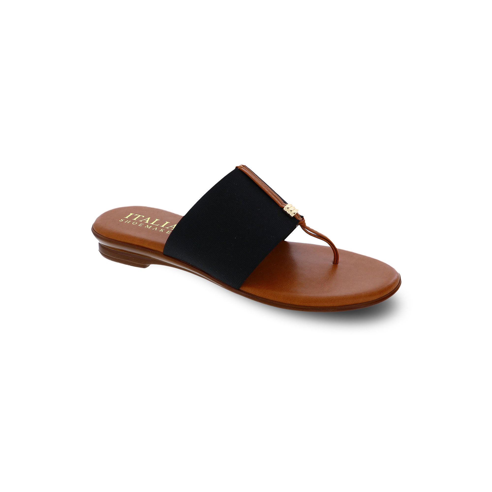 Italian Shoemakers Afia Womens Thong Sandals, Size: 6, Black