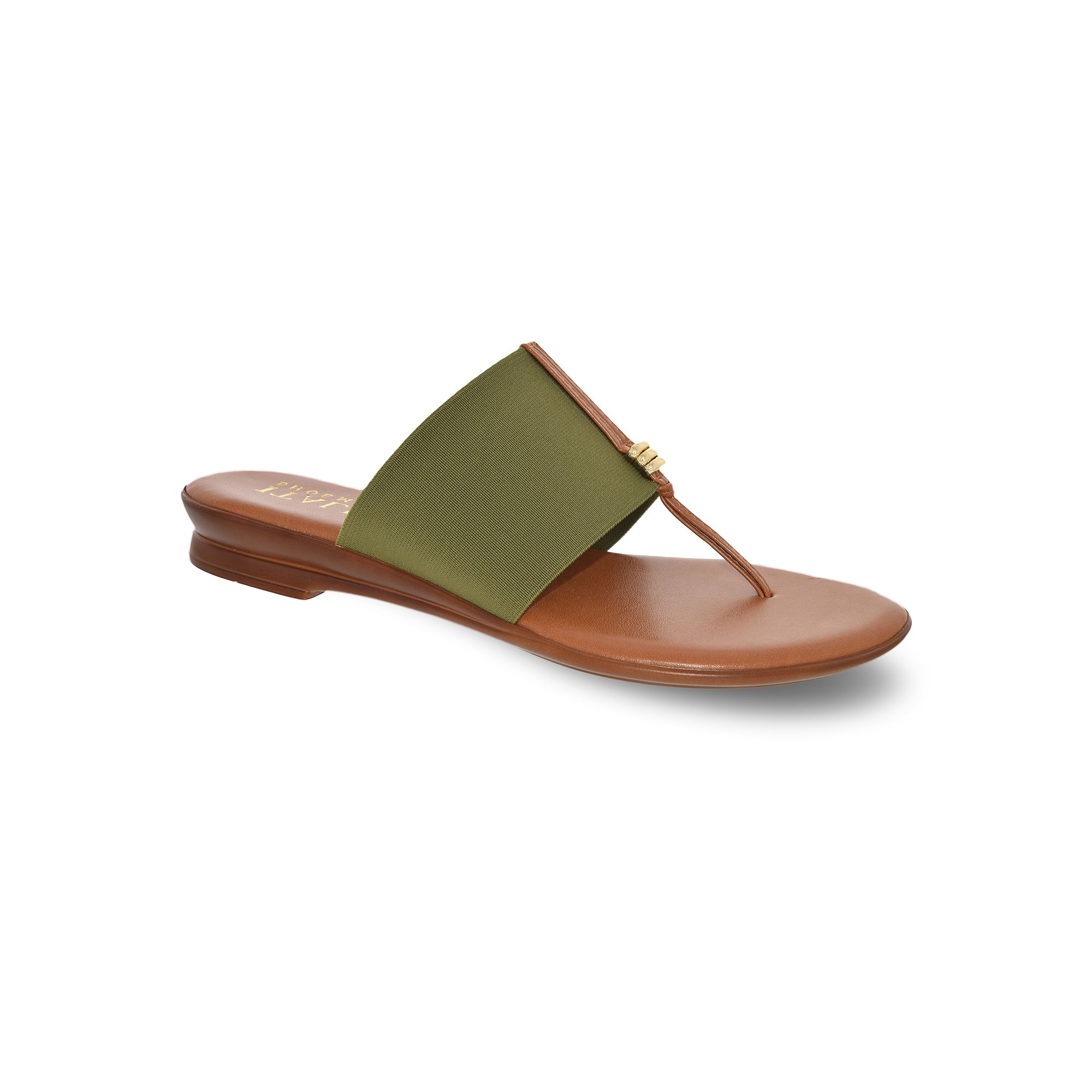 Italian Shoemakers Afia Womens Thong Sandals, Size: 5, Green