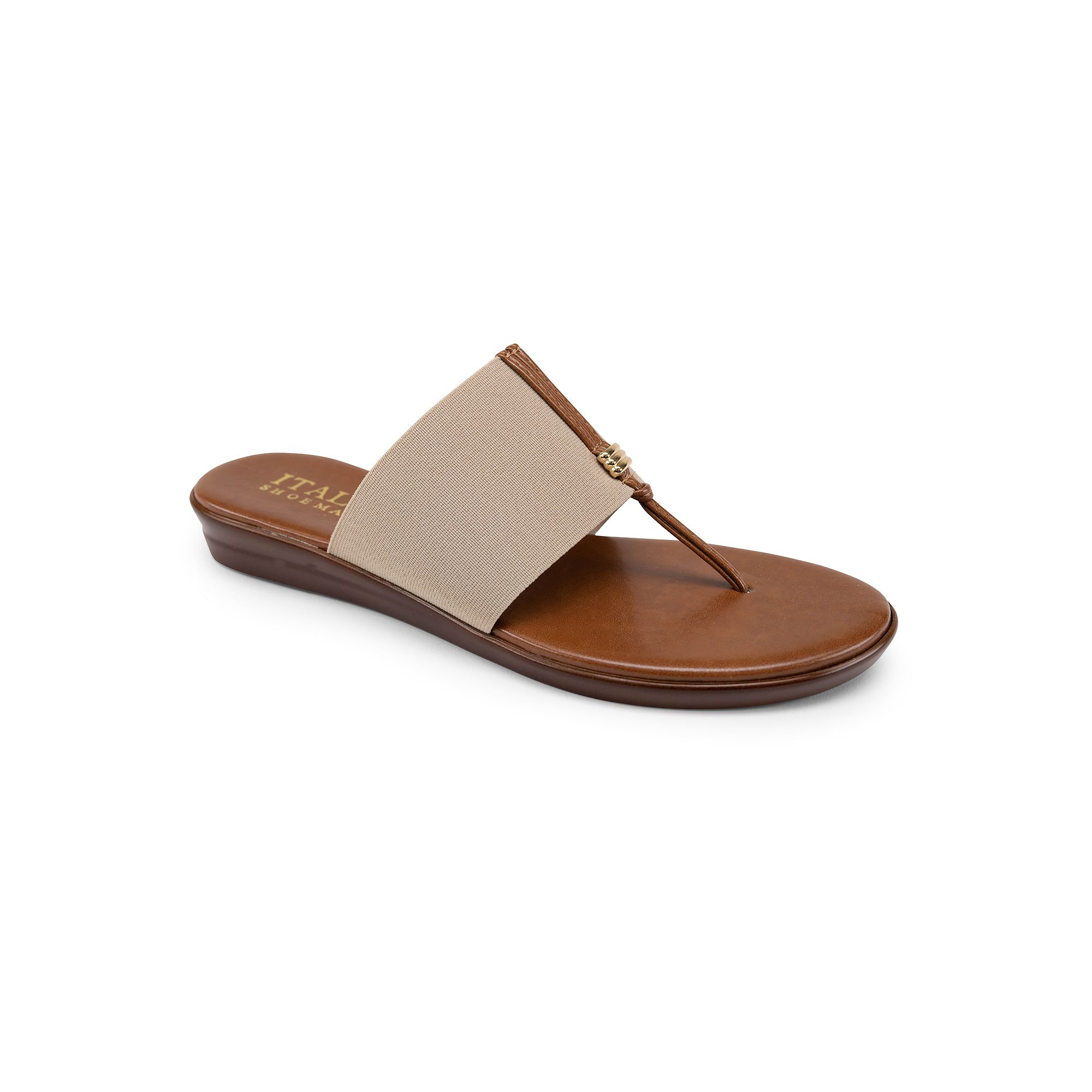 Italian Shoemakers Afia Womens Thong Sandals, Size: 5, Brown