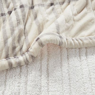 Cuddl Duds Heated Plush Sherpa Blanket