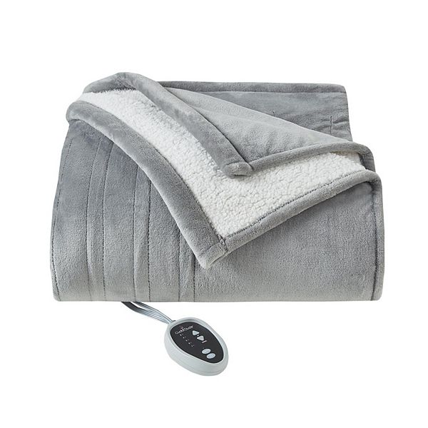 Cuddl Duds® Heated Plush Sherpa Blanket