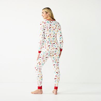 Women's LC Lauren Conrad Jammies For Your Families® Holiday Village Pajama Set