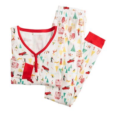 Petite LC Lauren Conrad Jammies For Your Families® Holiday Village Pajama Set