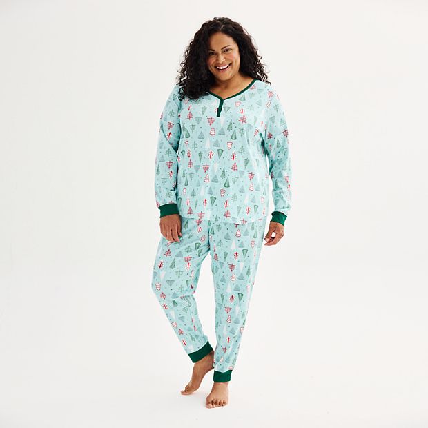 Plus Size LC Lauren Conrad Jammies For Your Families® Aqua Winter