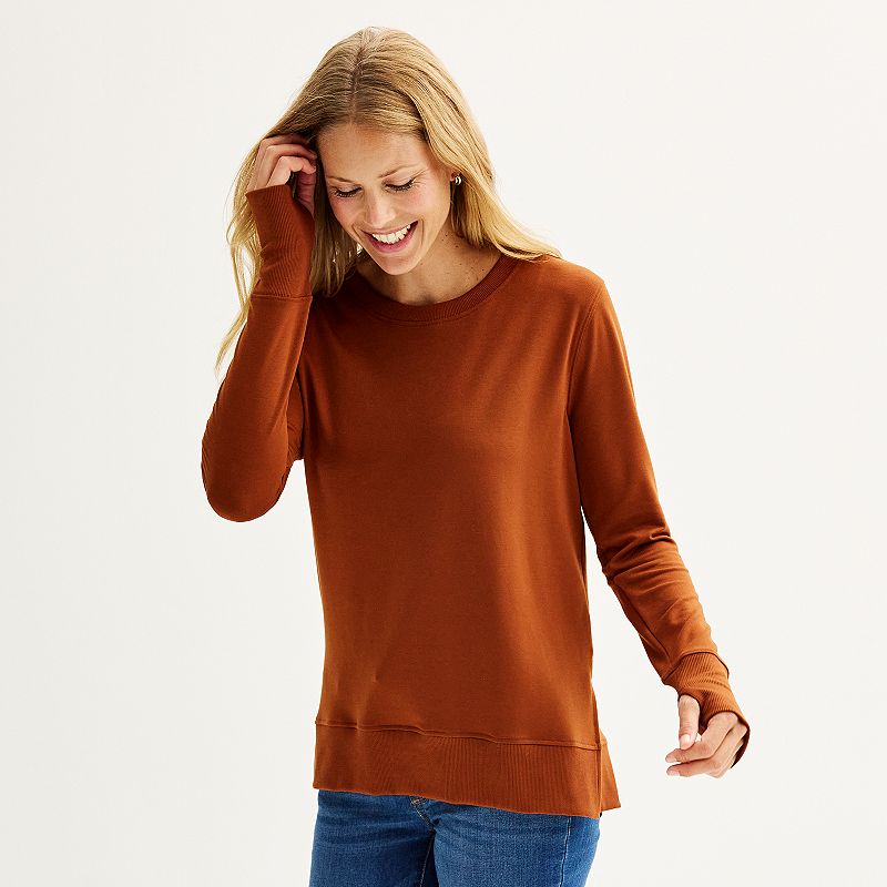 Women's Sonoma Goods For Life® Super Soft Solid Tunic Sweatshirts