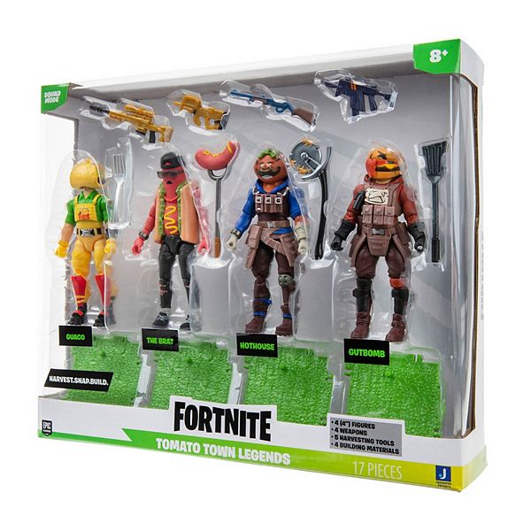 accurately shampoo liner Fortnite Food Fight Squad 4 Figure Pack