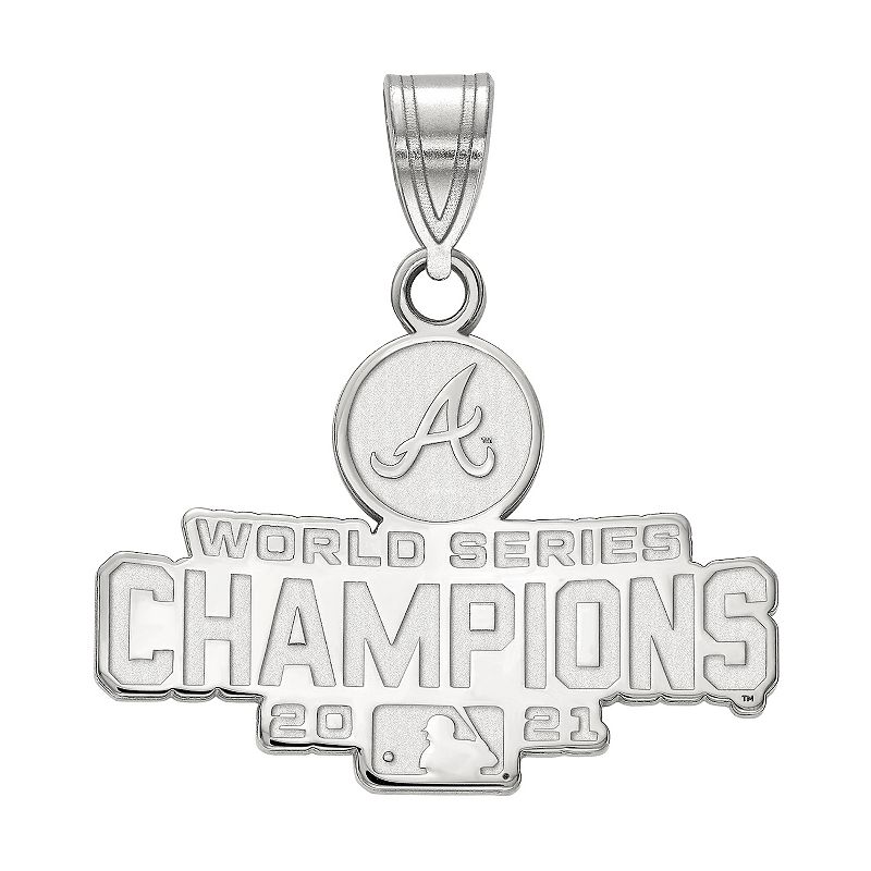 Atlanta Braves Women's Silver Enamel Pendant