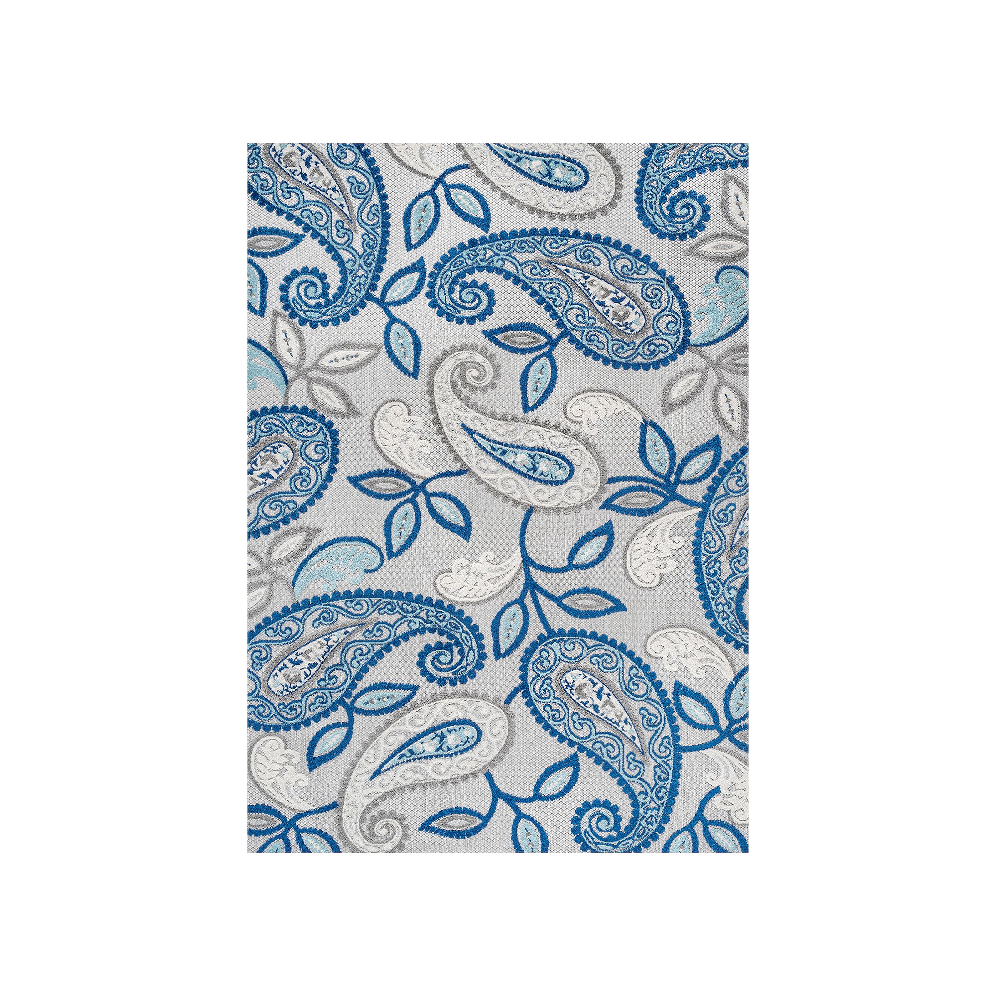 JONATHAN Y Julian Paisley Rug, Blue Light Gray