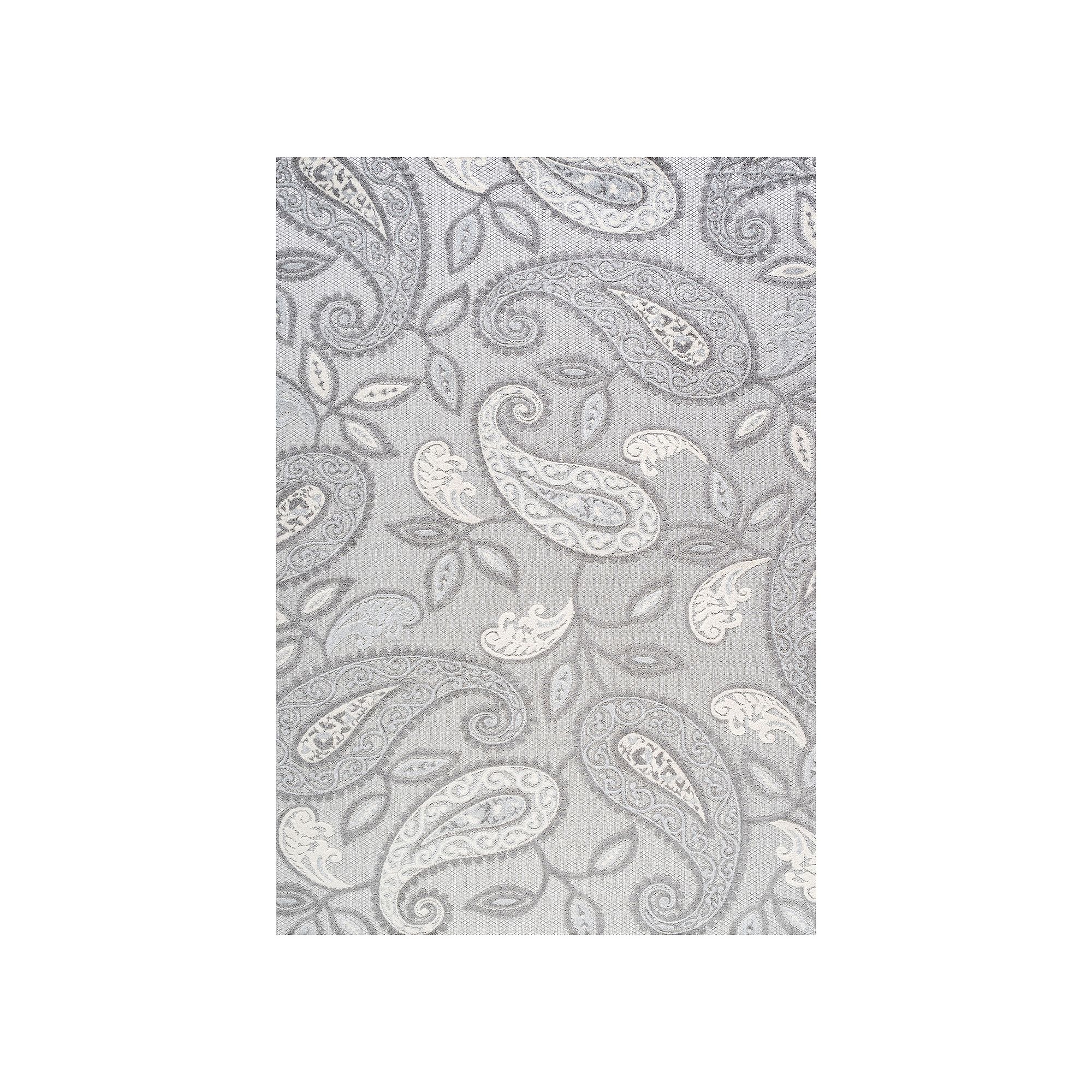JONATHAN Y Julian Paisley Rug, Light Gray Ivory