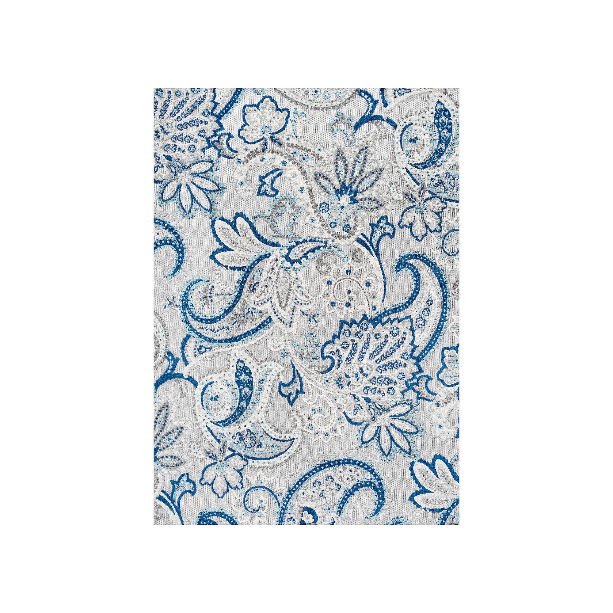 JONATHAN Y Gordes Paisley Rug, Light Gray Blue