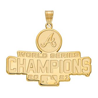 LogoArt Atlanta Braves 2021 World Series Champions Extra Large Sterling Silver Pendant