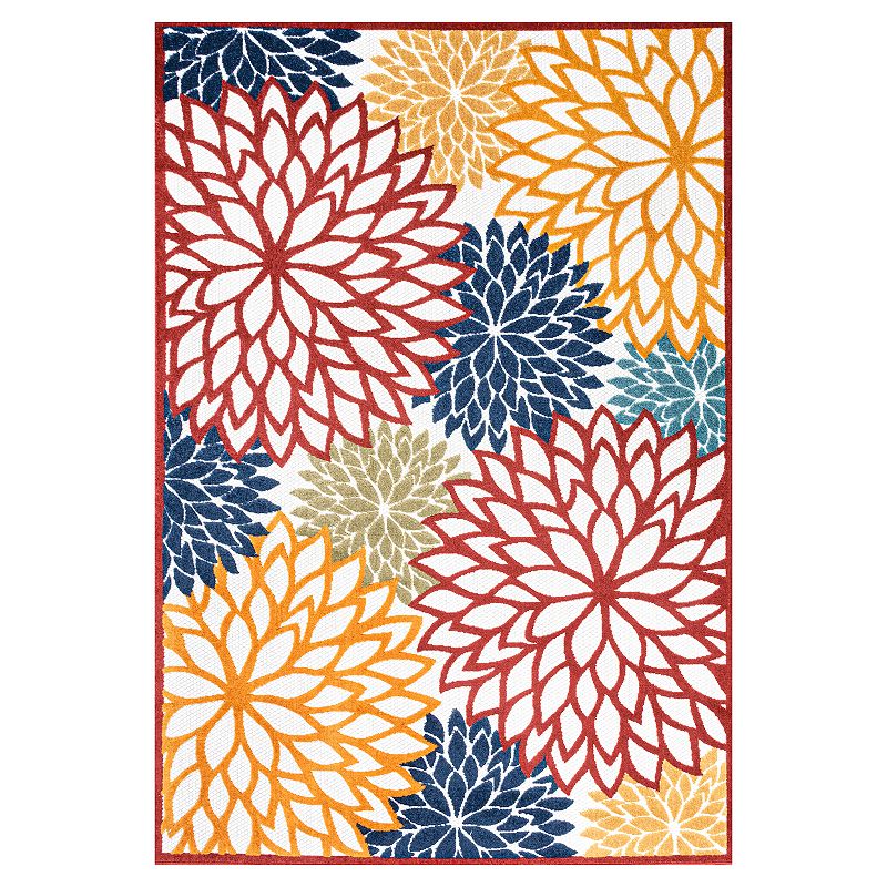 JONATHAN Y Minori Floral Rug, Multicolor, 5X7.5 Ft