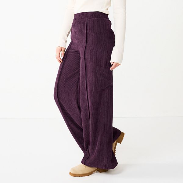 Juniors' SO® Corduroy Wide Leg Pants