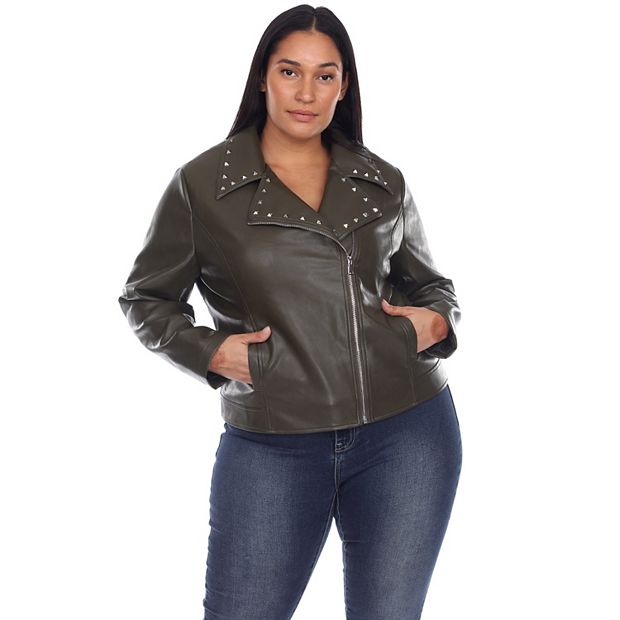 Women's plus size faux hotsell leather jackets