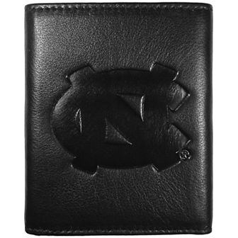 North Carolina Tar Heels Embossed Leather Trifold Wallet