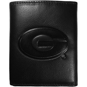 Georgia Bulldogs Embossed Leather Trifold Wallet