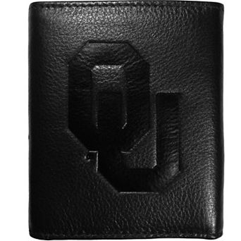 Oklahoma Sooners Embossed Leather Trifold Wallet