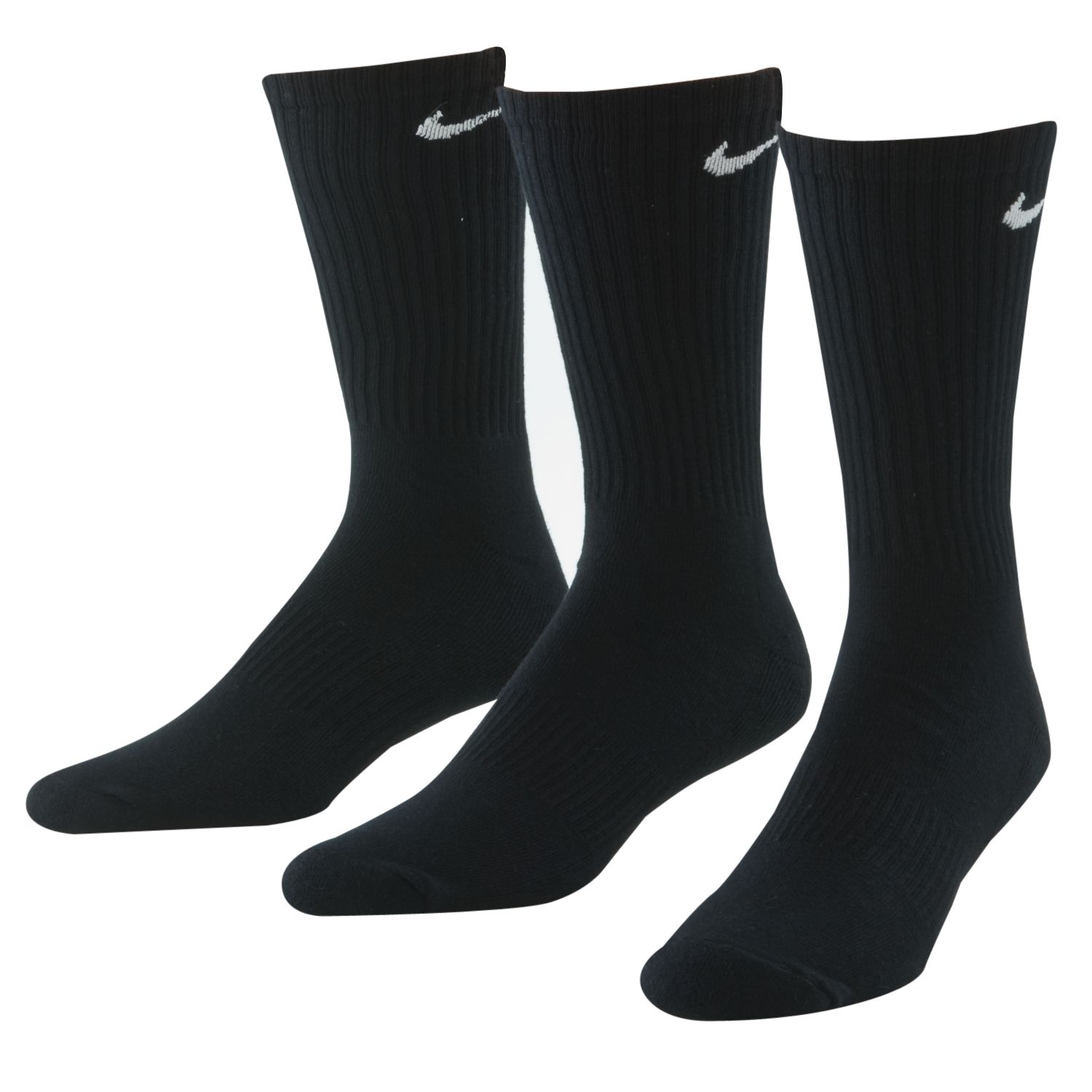 nike mid calf socks black