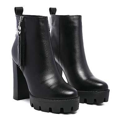 Rag & Co Mistress Women's Block Heel Ankle Boots