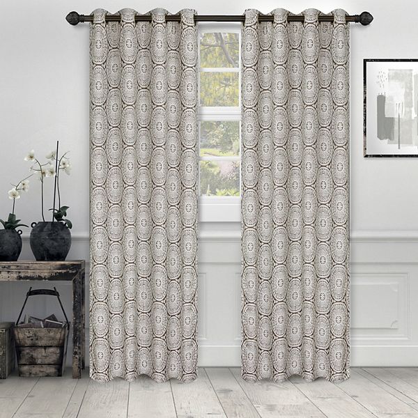 Superior Eminence Jacquard Semi-Sheer Set of 2 Window Curtain Panels