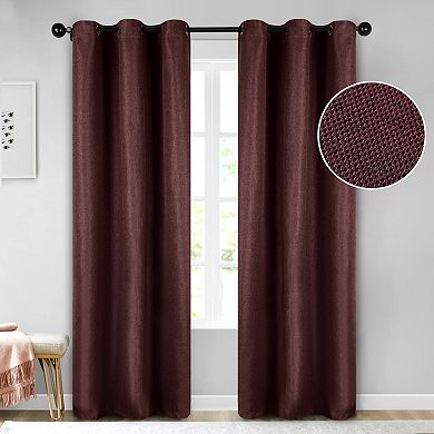 SUPERIOR Jaxon Grommet Top Set of 2 Blackout Window Curtain Panels