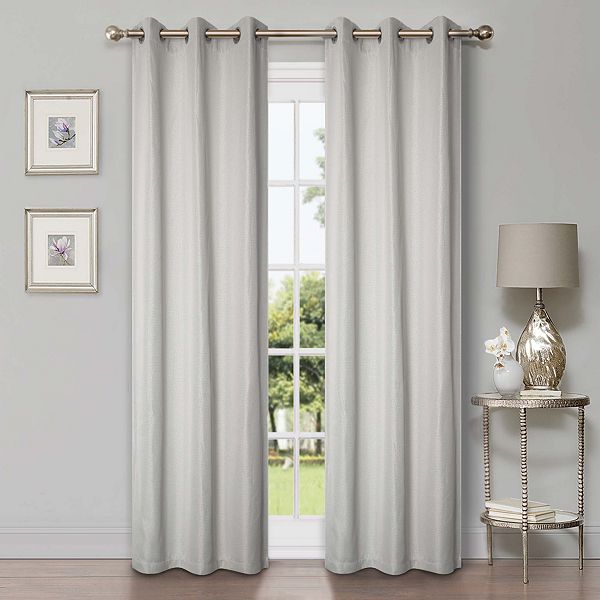 Superior Linen Blackout Curtain Set, 8 Grommets, 52" x 72", Marshmellow