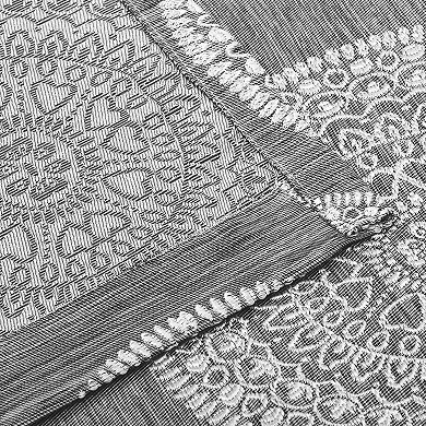 Superior Cordon Jacquard Set of 2 Grommet Top Window Curtain Panels