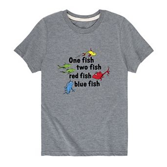 Boys 8-20 Dr. Seuss Red Fish Blue Fish Tee