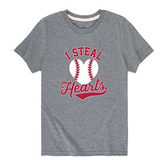 Boys 8-20 I Steal Hearts Baseball Tee