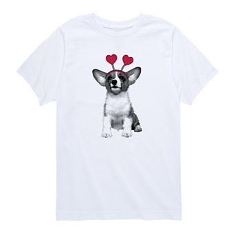 Boys 8-20 Valentine's Day Puppy Heart Tee