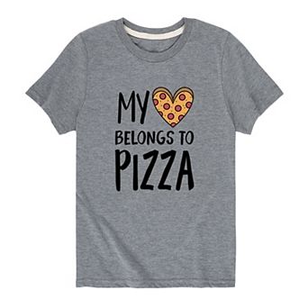 Boys 8-20 My Heart Belongs To Pizza Tee