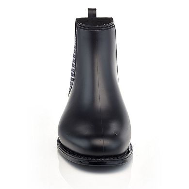 Henry Ferrera Marsala Houndstooth Women's Chelsea Rain Boots