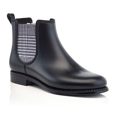 Henry Ferrera Marsala Houndstooth Women s Chelsea Rain Boots