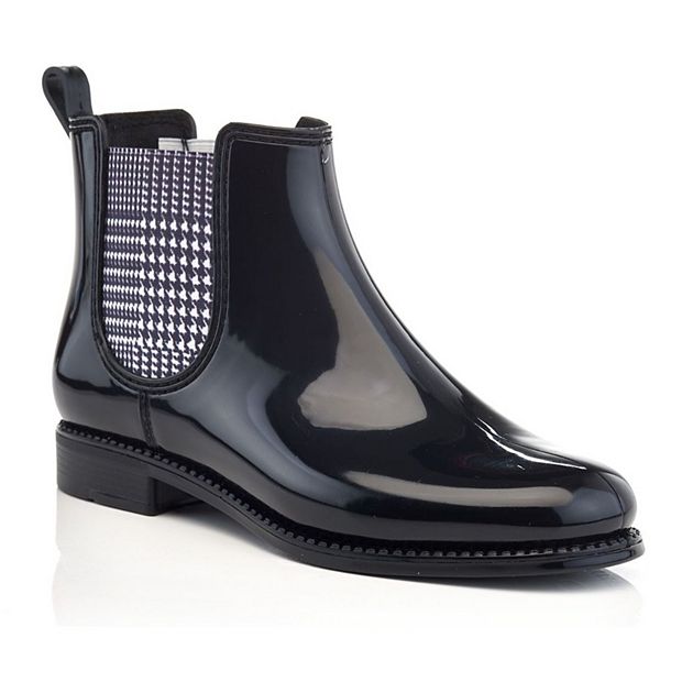 Henry Ferrera Houndstooth Women's Chelsea Rain Boots