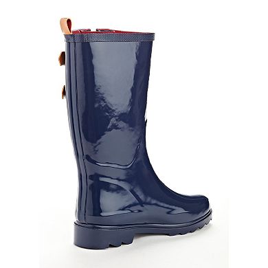 Henry Ferrera Black Stone Women's Rain and Snow Boots