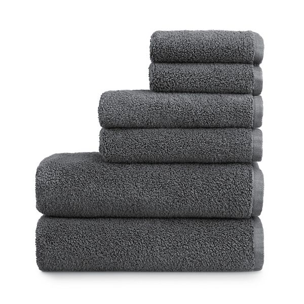 Sonoma Goods For Life® Supersoft 6-piece Bath Towel Set - Charcoal